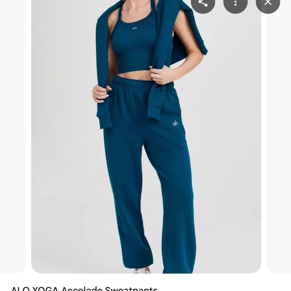 Accolade Sweatpant - Eclipse Blue - Eclipse Blue / XS pants and xxs top. - Picture 2 of 5